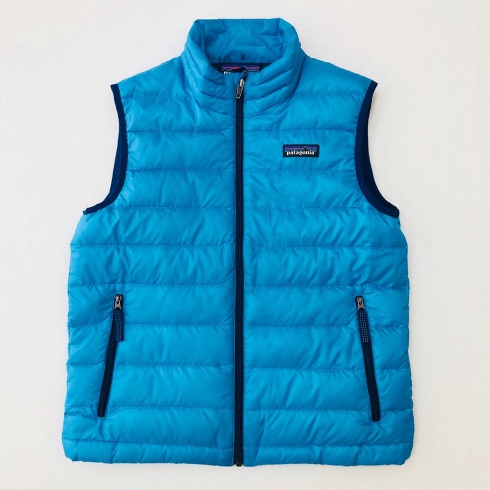 Patagonia Blue Puffer Vest (7-8, Small)